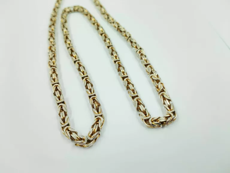 ŚLICZNY SREBRNY ŁAŃCUSZEK - SPLOT KRÓLEWSKI