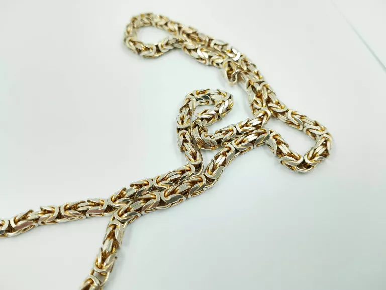 ŚLICZNY SREBRNY ŁAŃCUSZEK - SPLOT KRÓLEWSKI