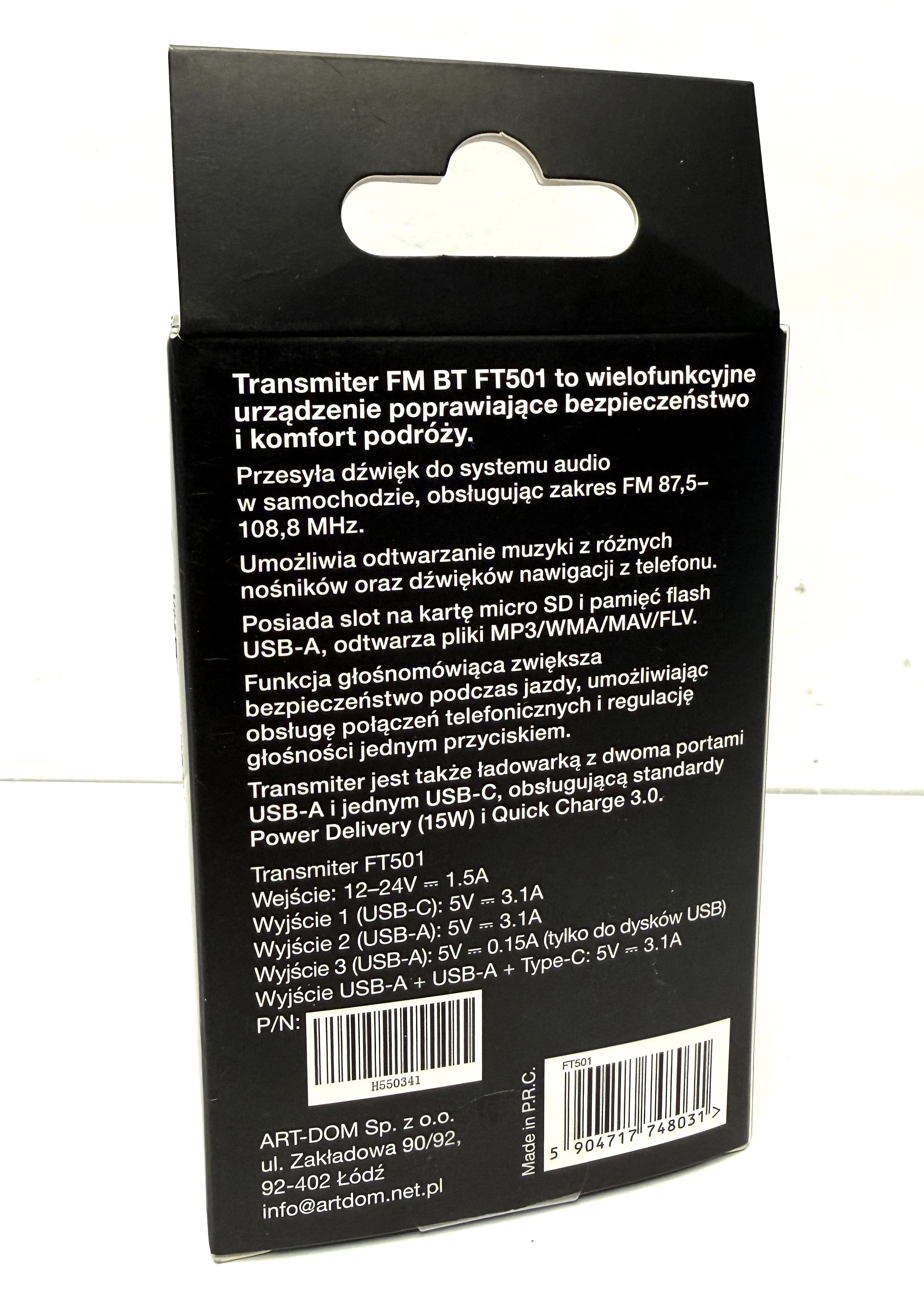 transmiter-samochodowy-fm-gotze-jensen-ft501-ean-gtin-5904717748055