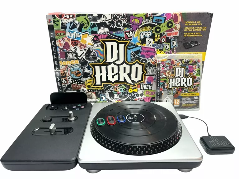 KONTROLER DJ HERO PEŁNY KOMPLET Z GRĄ W FOLII!