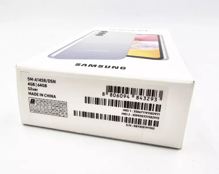 TELEFON SAMSUNG GALAXY A14 / SM-A145R / SREBRNY / KOMPLET