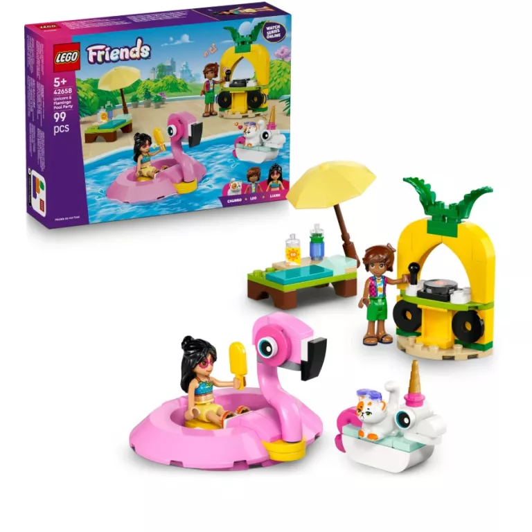 LEGO FRIENDS IMPREZA NA BASENIE Z JEDNOROŻCEM I FLAMINGIEM 42658