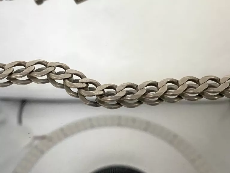 SREBRO - WYRÓB JUBILERSKI UŻYWANY ŁAŃCUCH Z KRZYŻYKIEM 925/39,76G