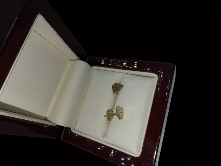 ZŁOTE KOLCZYKI DIAMENTY  585