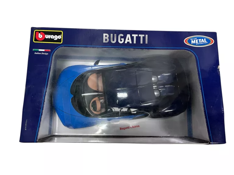 SAMOCHÓD BUGATTI CHIRON, NIEBIESKI BBURAGO