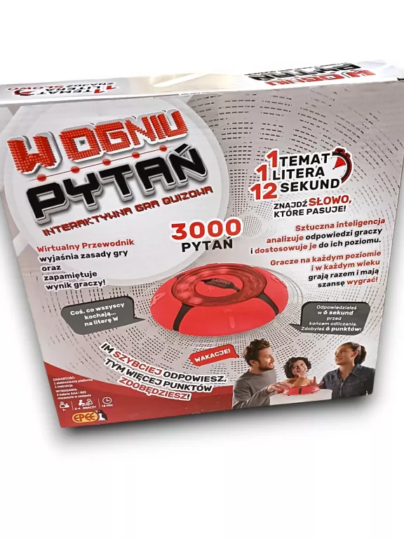 GRA ZRĘCZNOŚCIOWA W OGNIU PYTAŃ EPEE ELEKTRONICZNA CZERWONA DLA 2-4 GRACZY