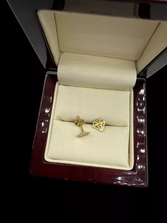 ZŁOTE KOLCZYKI DIAMENTY  585