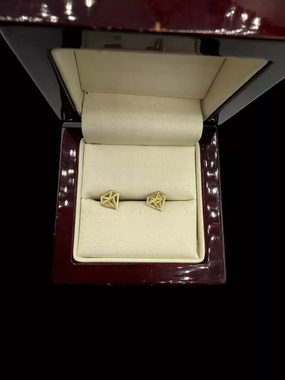 ZŁOTE KOLCZYKI DIAMENTY  585
