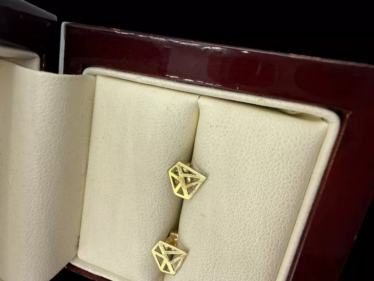 ZŁOTE KOLCZYKI DIAMENTY  585