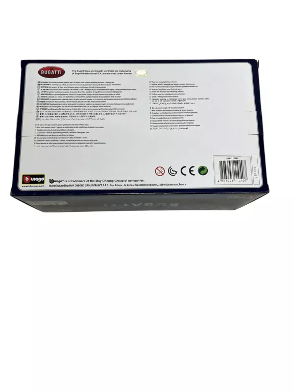 SAMOCHÓD BUGATTI CHIRON, NIEBIESKI BBURAGO