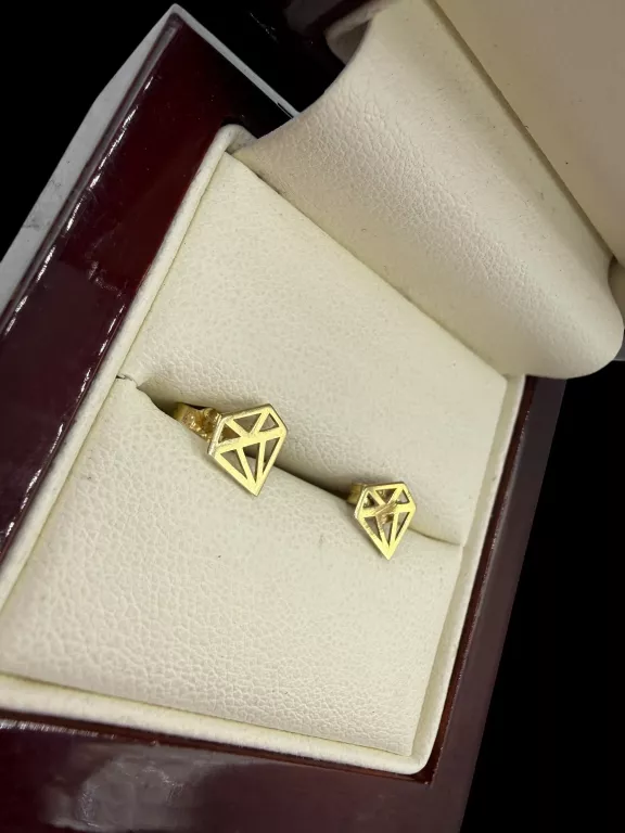 ZŁOTE KOLCZYKI DIAMENTY  585