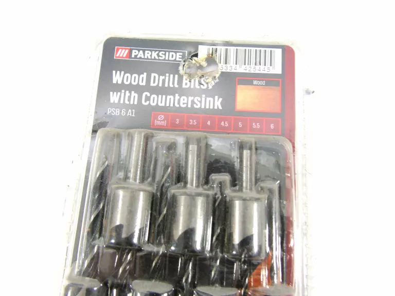 WIERTŁA DO DREWNA Z POGŁĘBIACZEM, 7 ELEMENTÓW PARKSIDE