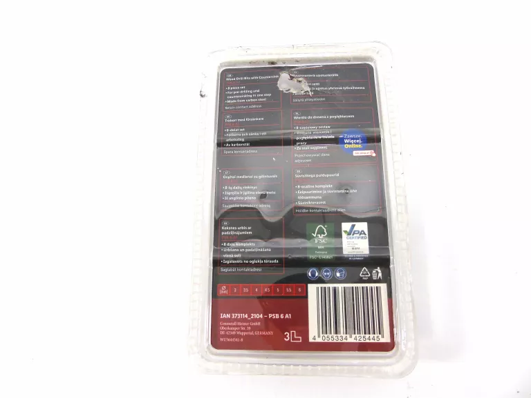 WIERTŁA DO DREWNA Z POGŁĘBIACZEM, 7 ELEMENTÓW PARKSIDE