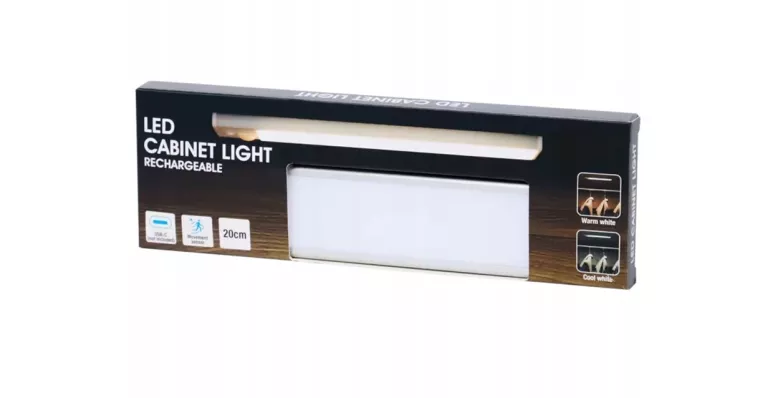 LAMPA LED Z CZUJNIKIEM RUCHU DO SZAFY SEJFU GARDEROBY 20 CM AKUMULATOROWA