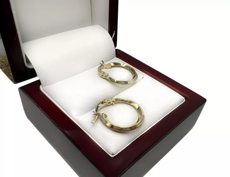 ŚLICZNE ZŁOTE KOLCZYKI KOŁA 585 14K 1,37