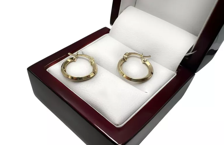 ŚLICZNE ZŁOTE KOLCZYKI KOŁA 585 14K 1,37