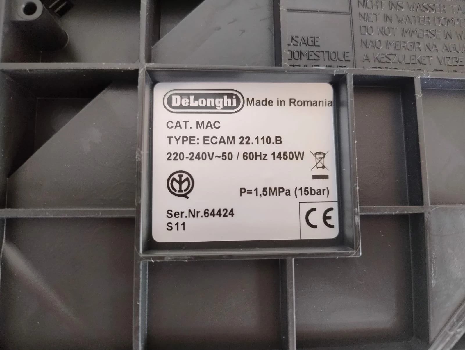 automatyczny-ekspres-cisnieniowy-delonghi-magnifica-s-ecam-22110b-1450w-rodzaj-ekspresu-202637-212449