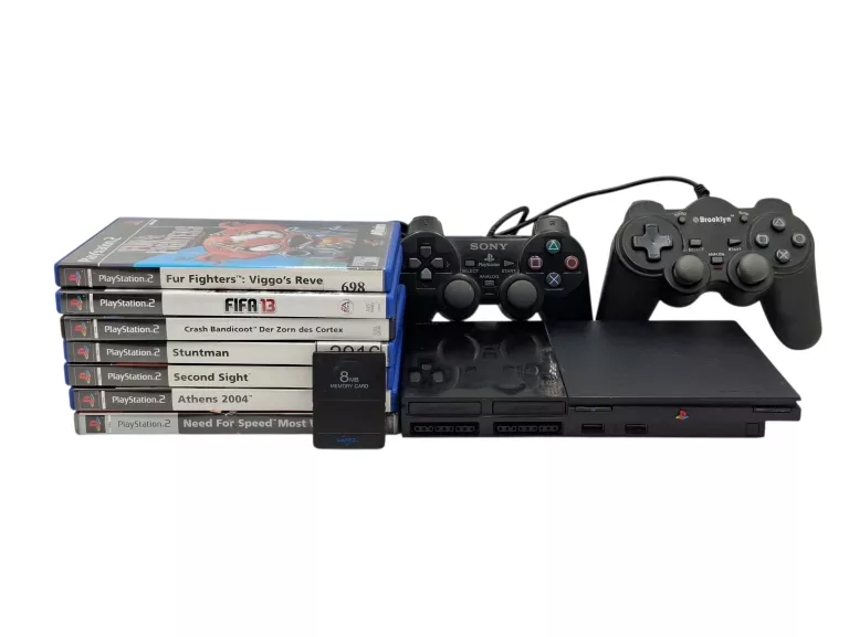 konsola-sony-playstation-2-ps2-slim-scph-90004-2x-kontroler-7-gier-gorne-przedmiescie-7a-zory