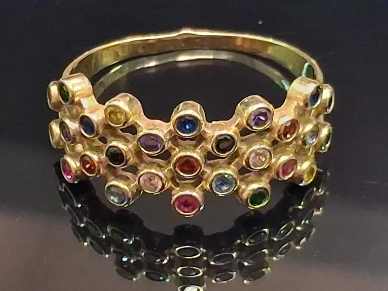 PIĘKNY ZŁOTY PIERŚCIONEK 14K 3,43G R.22