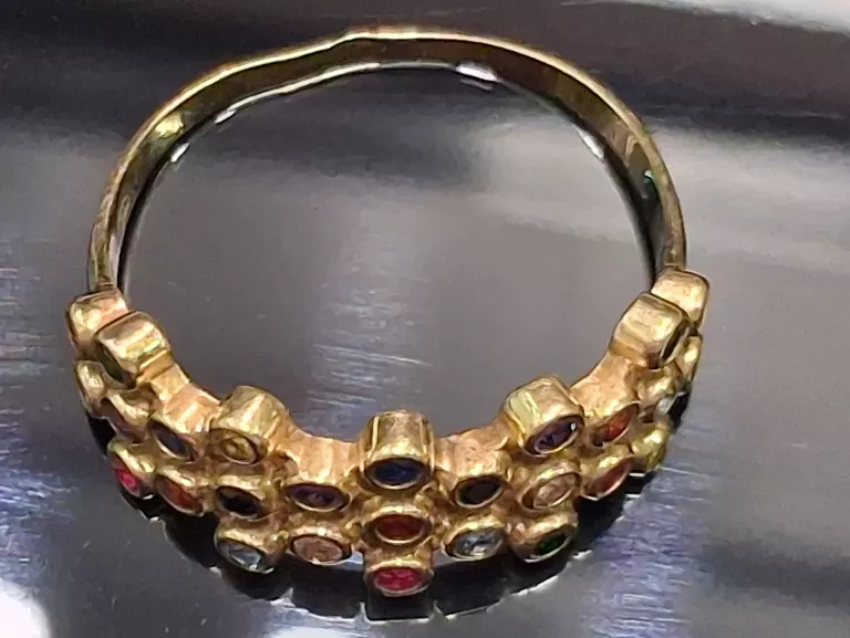 PIĘKNY ZŁOTY PIERŚCIONEK 14K 3,43G R.22