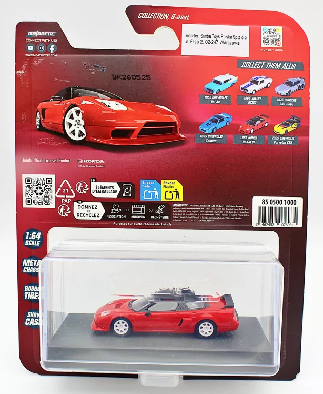MODEL AUTA MAJORETTE COLLECTION 1995 HONDA NSX-R GT