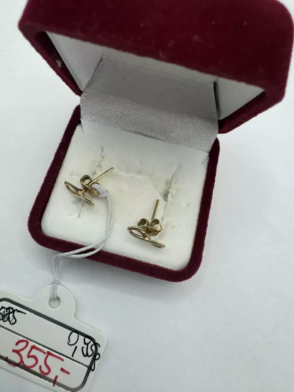 ZŁOTE KOLCZYKI ZNAK NIESKOŃCZONOŚCI 0,95 G P. 585