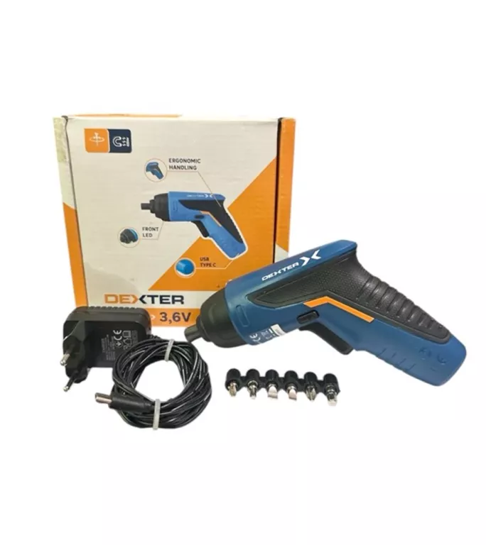 WKRĘTAK DEXTER 3,6 V AKUMULATOROWY ZESTAW