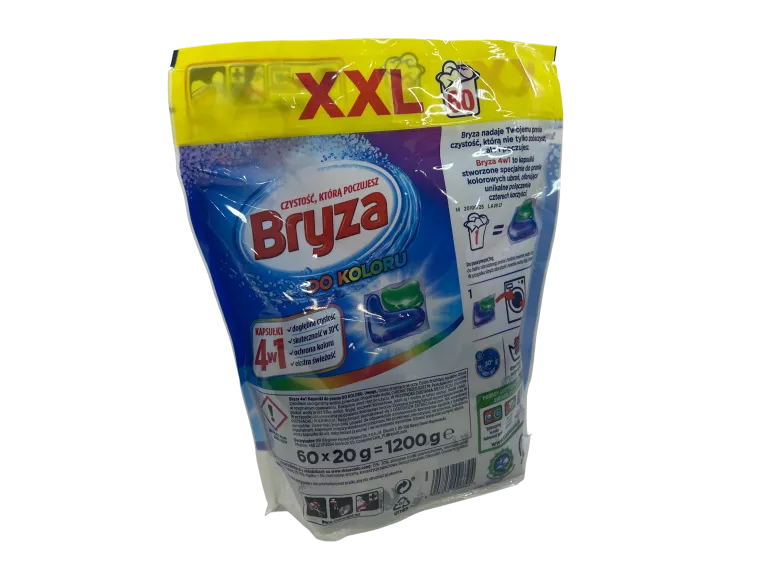 KAPSUŁKI DO PRANIA KOLORU BRYZA COLOR 4W1 60SZT