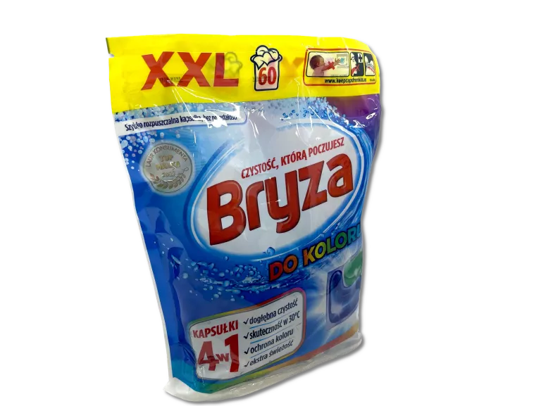 KAPSUŁKI DO PRANIA KOLORU BRYZA COLOR 4W1 60SZT