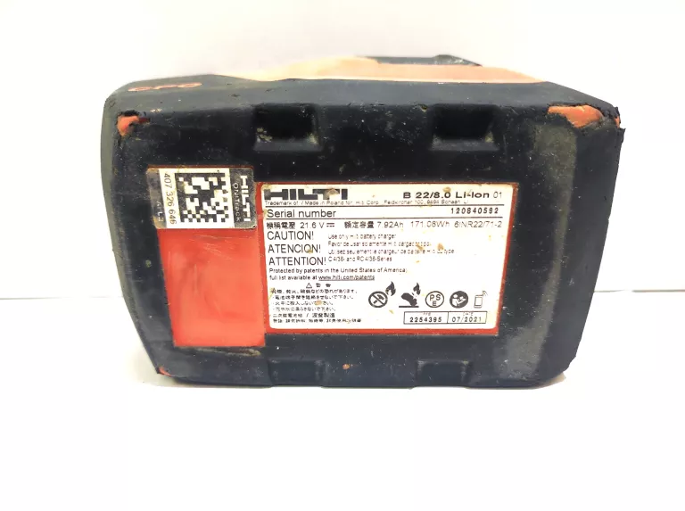 BATERIA HILTI B22 8.0AH B22/8.0 07/2021