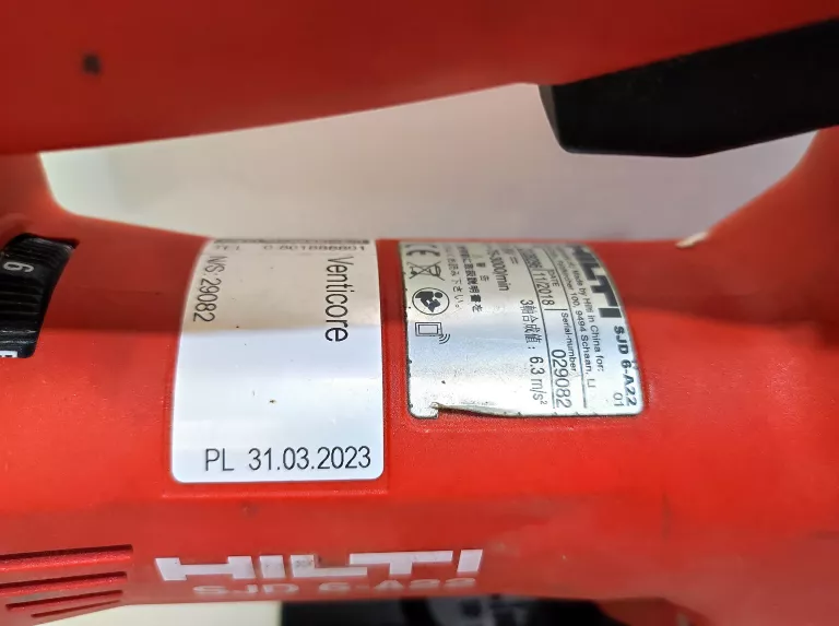 WYRZYNARKA AKUMULATOROWA HILTI SJD 6-A22