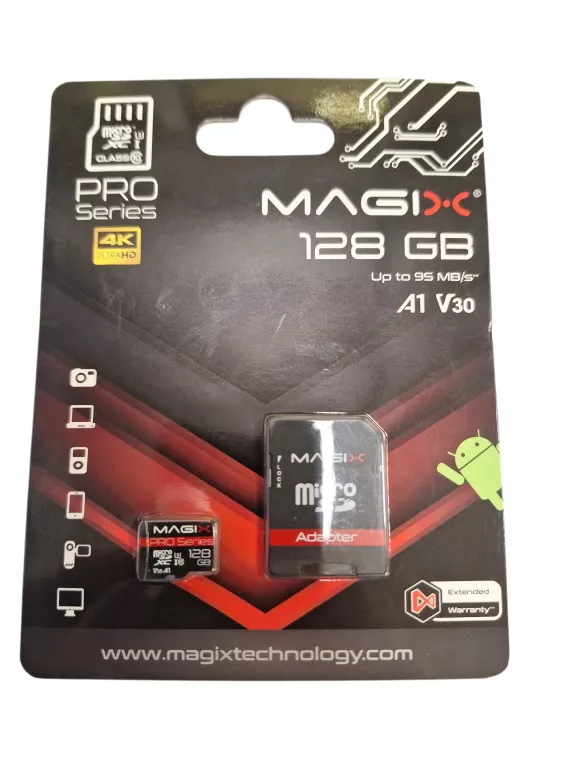 MAGIX KARTA MICROSD 128 GB KLASY 10 V30 U3