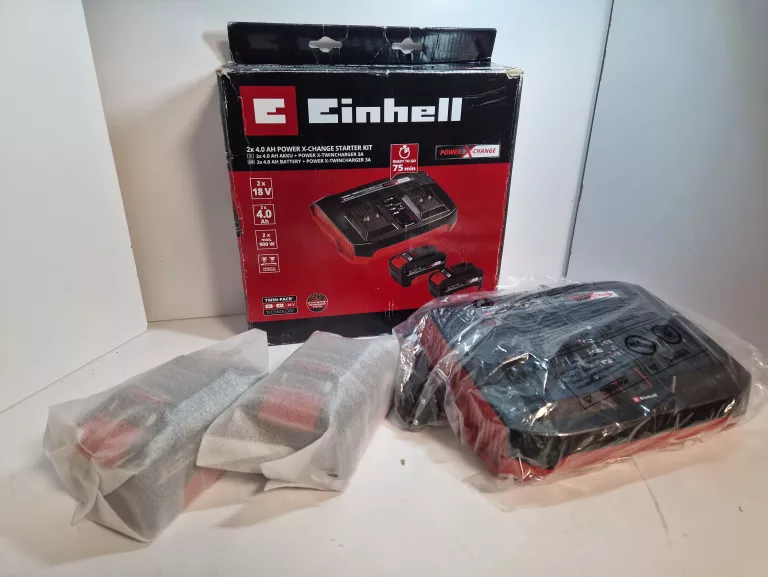 ZESTAW 2 BATERIE + ŁADOWARKA EINHELL