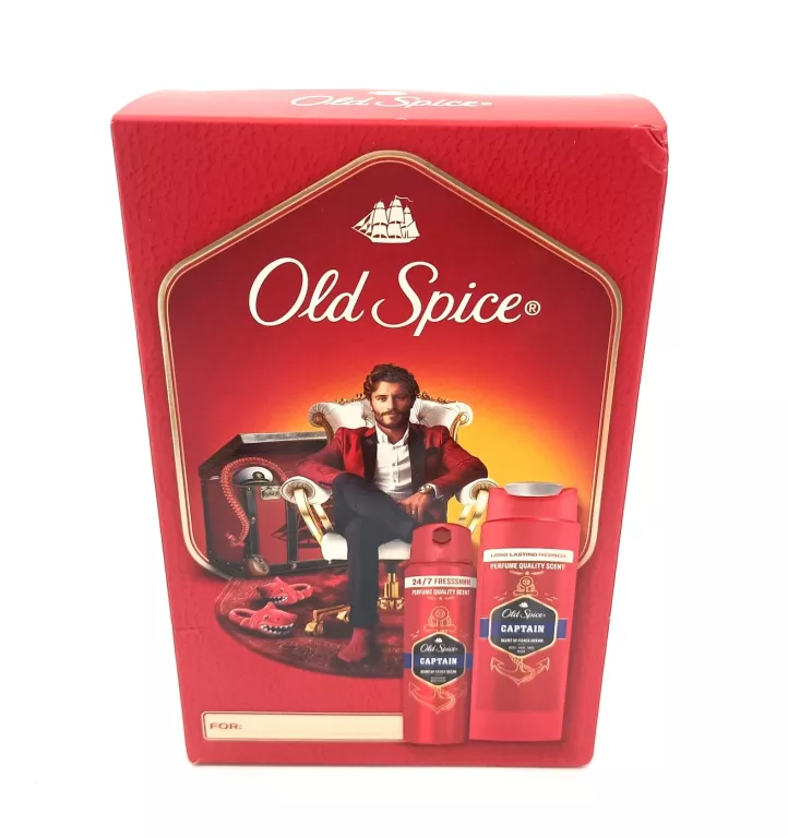 ZESTAW PREZENTOWY OLD SPICE CAPTAIN DEZODORANT 150ML I ŻEL 250ML