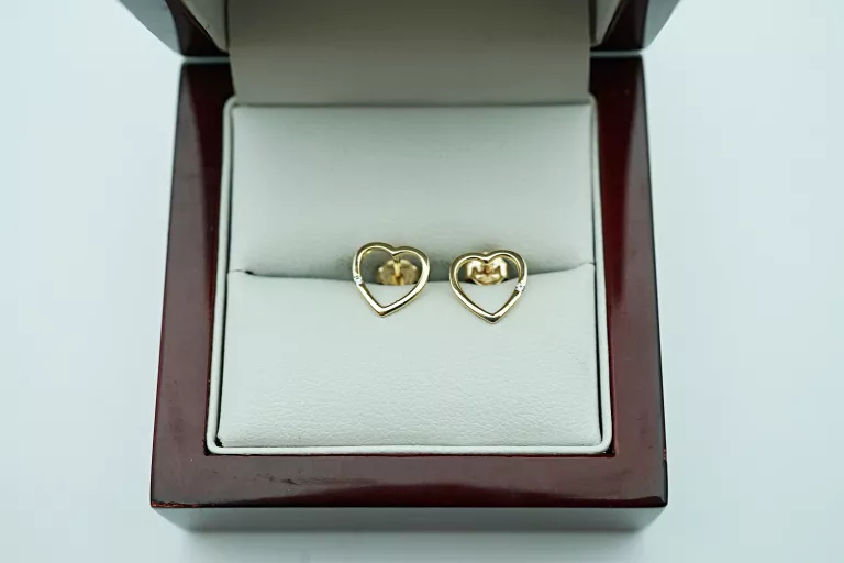ZŁOTE KOLCZYKI SERDUSZKA 585/1,08G/SZTYFT