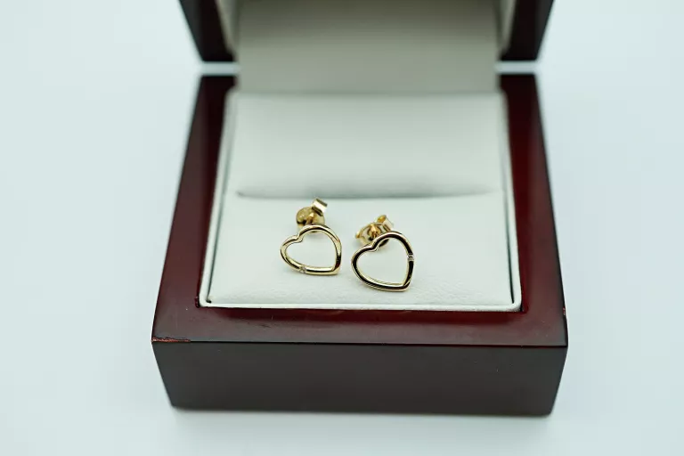 ZŁOTE KOLCZYKI SERDUSZKA 585/1,08G/SZTYFT