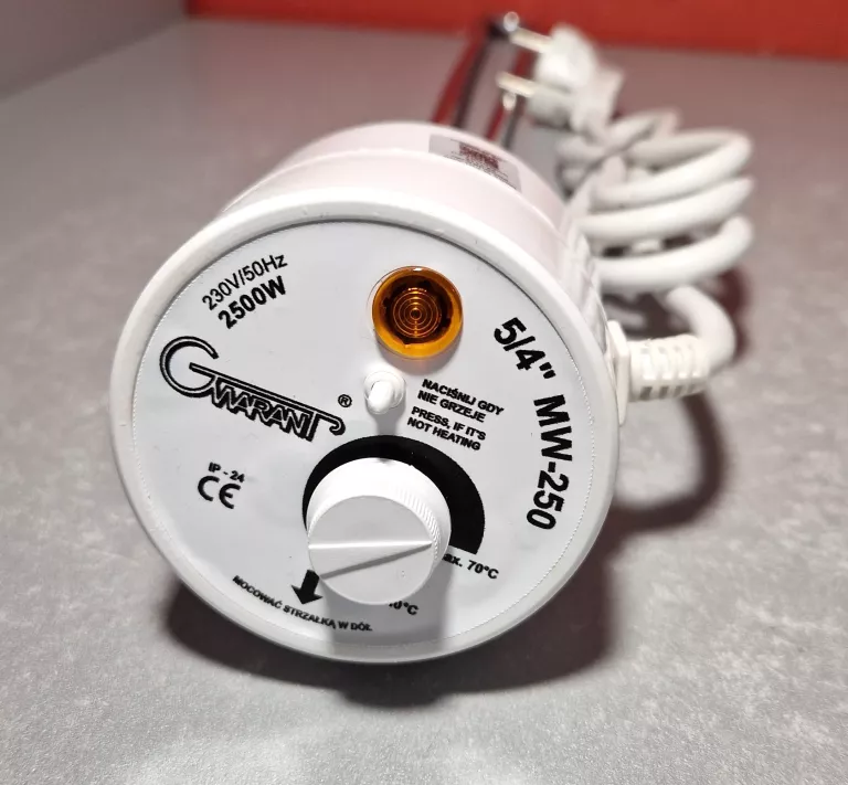 GRZAŁKA DO BOJLERA 5/4'' 2500W Z TERMOSTATEM GWARANT MW-250