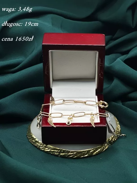 ZŁOTA BRANSOLETKA 585 / 3,48 G / 19 CM