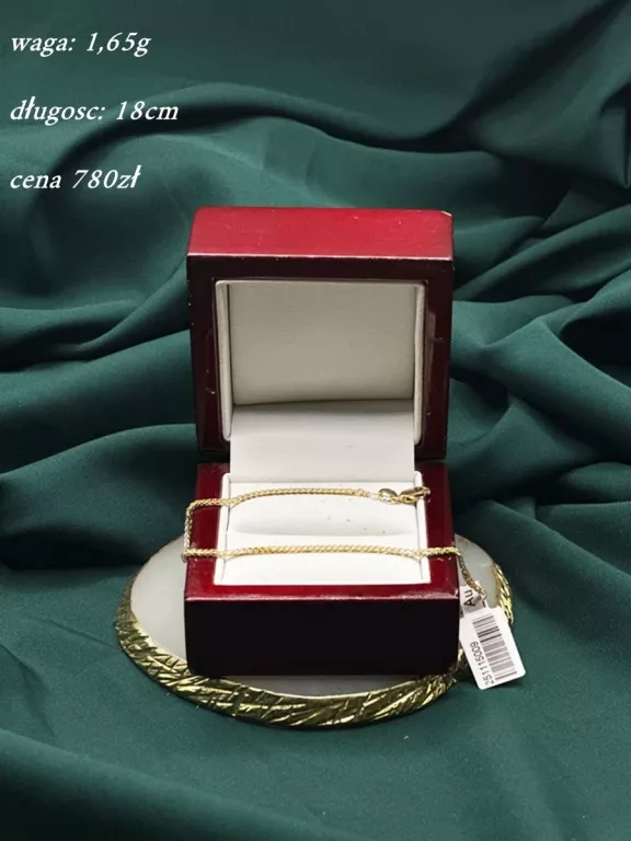 ZŁOTA BRANSOLETKA 585 / 1,65 G / 18 CM