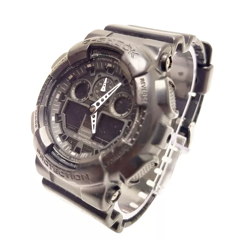 CASIO GA 100 CZARNY LEKKO USZKODZONY PASEK