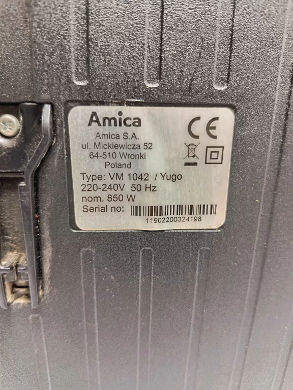 ODKURZACZ WORKOWY AMICA YUGO VM 1042 900W
