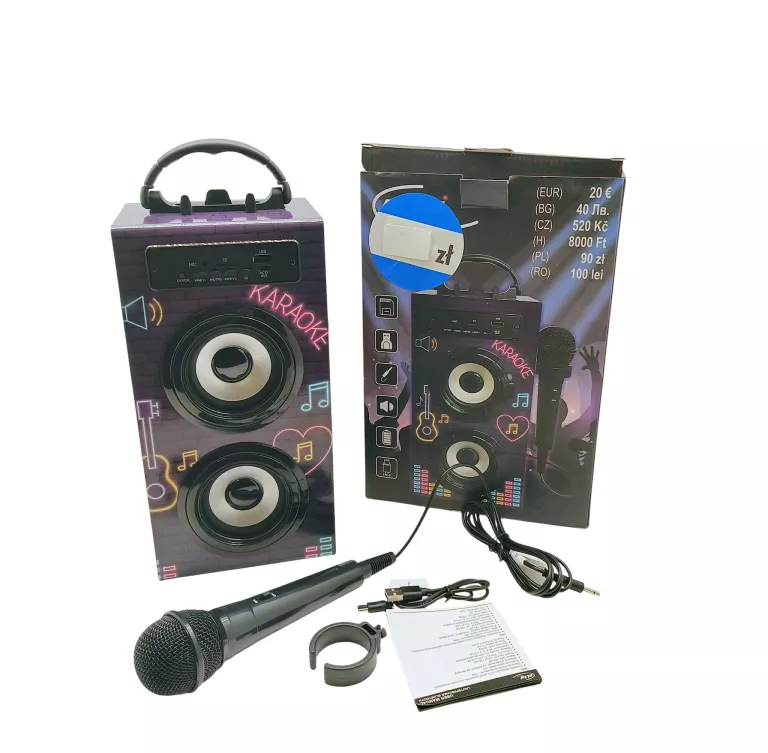 GŁOŚNIK ZESTAW KARAOKE Z MIKROFONEM ELTA