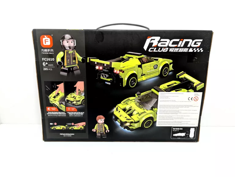 FORANGE, SELEDYNOWE AUTO SPORTOWE, KLOCKI KONSTRUKCYJNE, 295 ELEMENTÓW