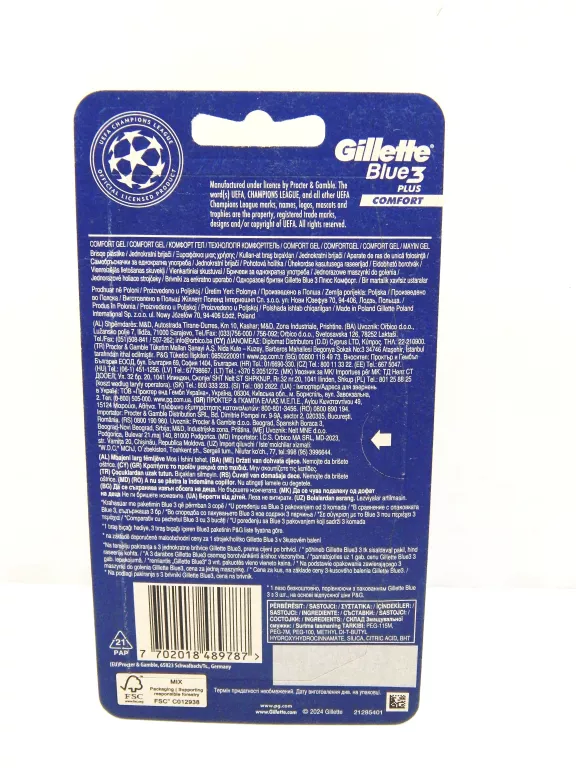 MASZYNKI GILLETTE 3 3+1