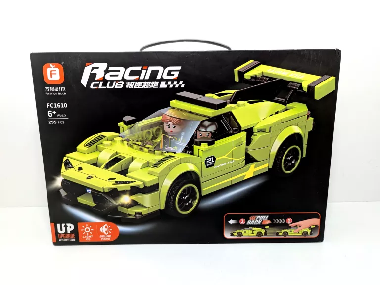 FORANGE, SELEDYNOWE AUTO SPORTOWE, KLOCKI KONSTRUKCYJNE, 295 ELEMENTÓW