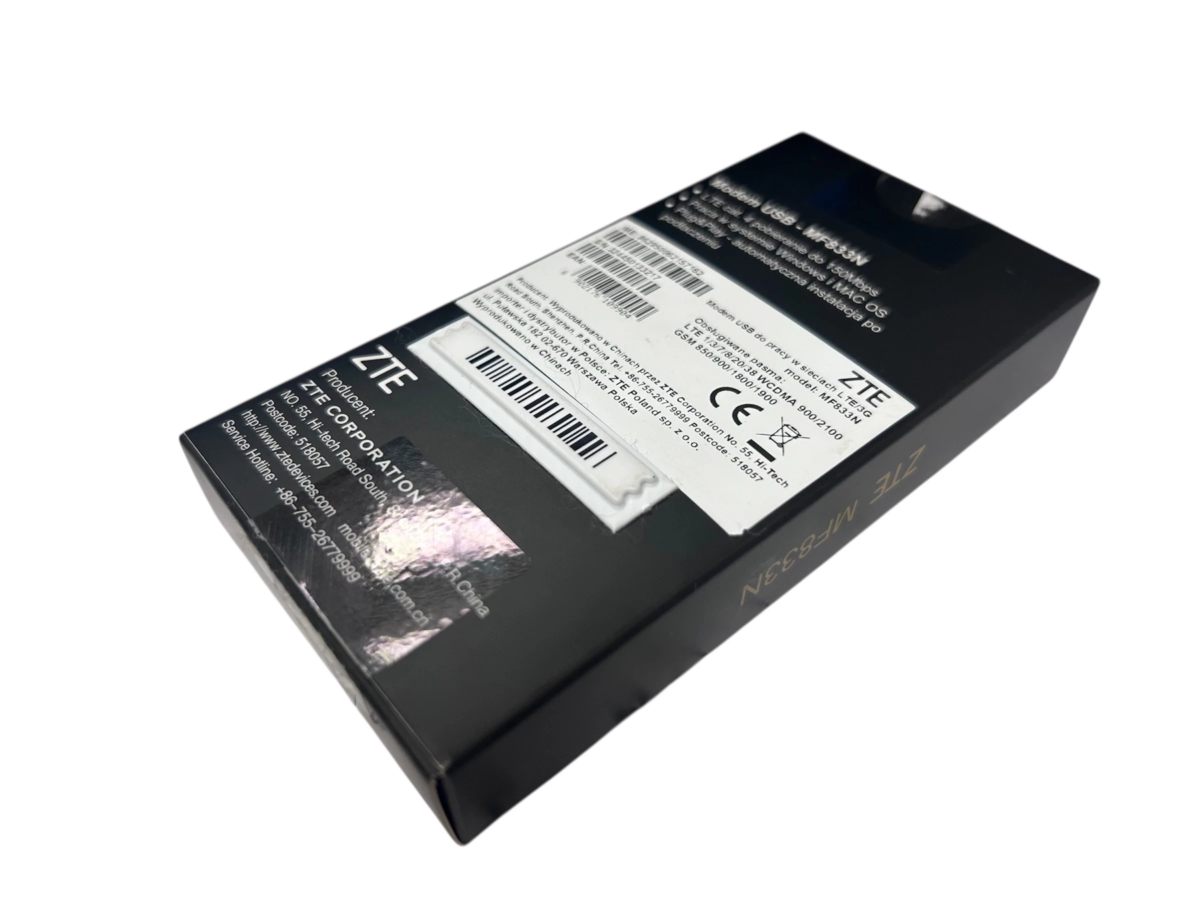 ZTE MF833N 4G LTE Mobiele Modem - Draagbare WiFi Hotspot Met EU-Stekkertype