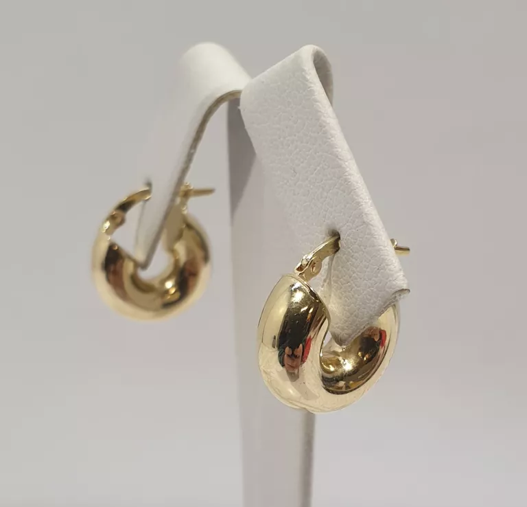 ZŁOTE  DMUCHANE ZŁOTE KOLCZYKI P585 G2,75