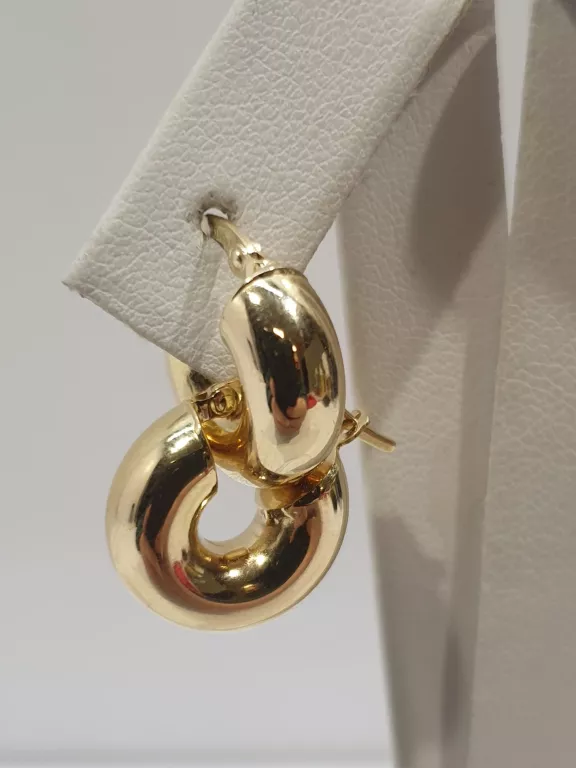 ZŁOTE  DMUCHANE ZŁOTE KOLCZYKI P585 G2,75