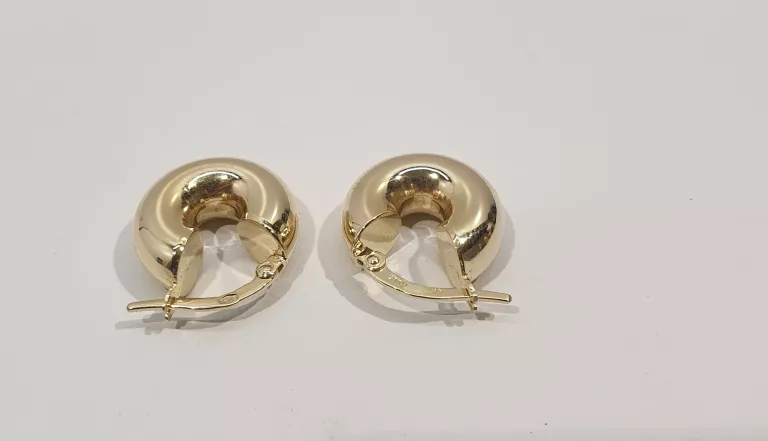 ZŁOTE  DMUCHANE ZŁOTE KOLCZYKI P585 G2,75