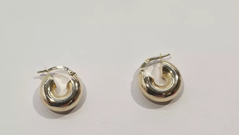 ZŁOTE  DMUCHANE ZŁOTE KOLCZYKI P585 G2,75